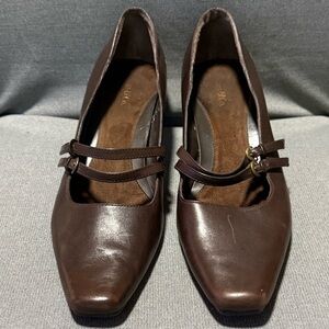 Vintage Bass Norra Dark Brown Leather Footwear Size 10